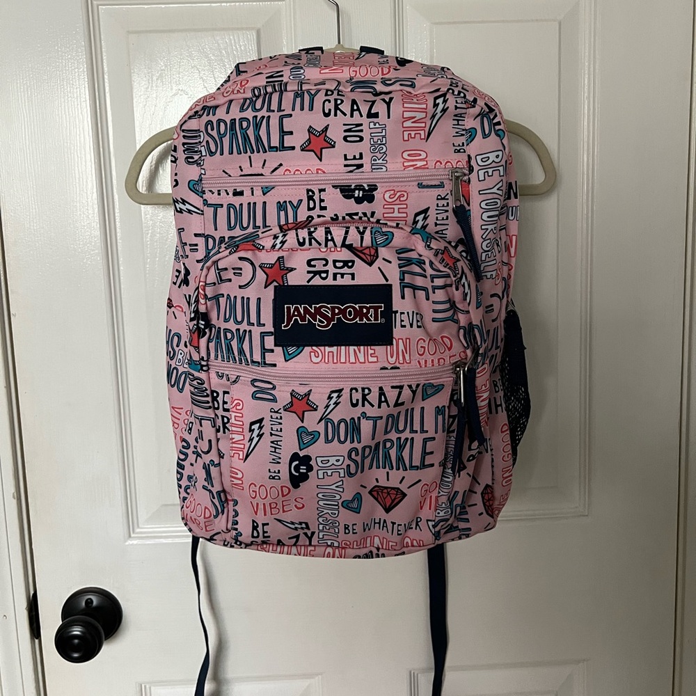 JANSPORT - 5 zip pocket Pink School Backpack
